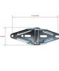 Front view of 18 GA Narrow Body Garage Door Hinges Galvanized Steel 2 Inch Wide With Bracket Hole Options for DIY Replacement
