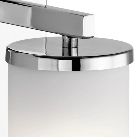 Crosby 9.25 Inch Chrome Wall Sconce With Satin Etched Cased Opal Glass 1 Light Modern Vanity Light For Hallway Or Bathroom Ambient Illumination And Easy Install No Fuss Mounting In Minutes