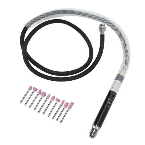 Smooth Operator Heavy Duty Pneumatic Pencil Die Grinder Kit With Built Tough Air Powered mini tool, hose, and bits for precision work.