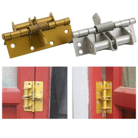 Two Pack Hidden Door Hinges With Spring Self Closing And Silent Hydraulic Buffer in gold and silver for cabinets and windows