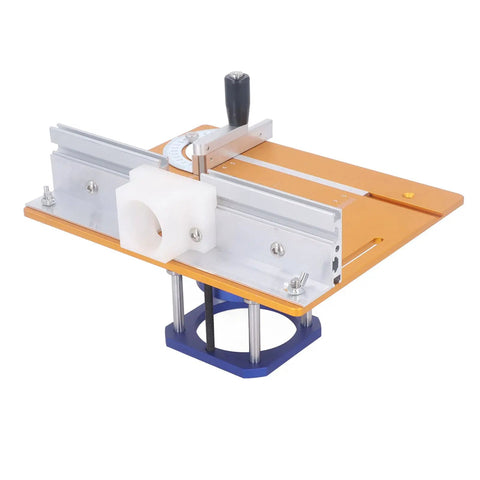 Hella Smooth Reverse Router Lift Base With Beast Mode Benchtop Clamps And No Sweat 0 To 54mm Precision Adjustments for woodworking.
