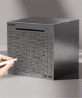 Stainless Steel Money Saving Box With Built In Counter Break To Open Piggy Bank For Adults And Kids Large Metal Coin Jar