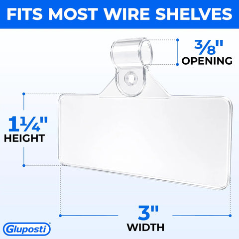 Keep Your Pantry Looking Crisp With These Ridiculously Sweet Clear Wire Shelf Label Holders For Home Organization And Retail Displays Featuring Reusable Clip On Pockets For Adhesive Tags Measuring 3 By 1.25 Inches Tall