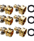 Rock Solid 3 Piece Garden Hose Quick Connect Brass Fittings 3/4 Inch External Threaded Repair Kit For Watering Plants And Flowers With Easy Grip Leaks Proof Setup That Makes Gardening A Total Vibe brass hose fittings and seals