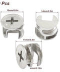 Heavy Duty Zinc Alloy Cam Lock Fasteners 20 Pack, 15mm connectors for cabinet assembly and plywood repair.