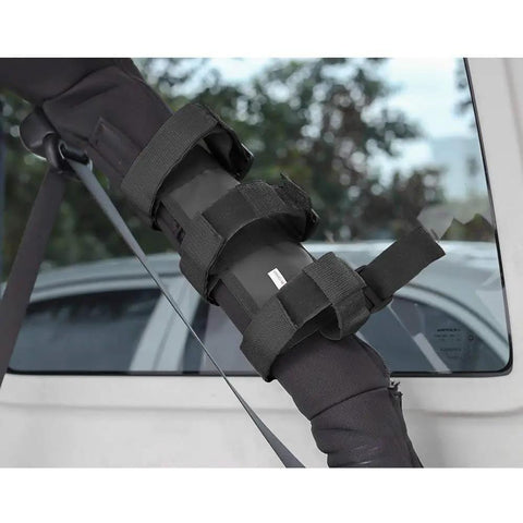Durable Fire Extinguisher Holder With Adjustable Mount Strap For Jeep Wrangler JK JL TJ CJ YJ And 2020 2023 Gladiator JT Black