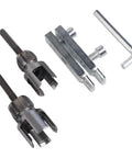 2 Piece Pipe Threading Tool Kit With Hex Die Design And Broken Wire Extractor For Quick Jam Free Internal And External Threading On PVC And Metal Pipes A Real Workhorse For Home Pro Jobs And DIY Enthusiasts. 1/2 and 3/4 in steel dies with hex key
