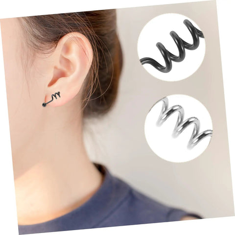 Six Piece Stainless Steel Barbell Earring Set For Women Featuring Bold Double Piercing Design With Chill All Day Wear And Legit Durable Build Made To Slay Every Look While Keeping That Fresh Daily Vibe You Really Want