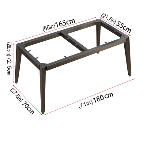 Heavy Duty Industrial Metal Table Legs Rock Solid Rectangular Steel Base For Diy Furniture Builds with dimensions 165cm x 55cm x 70cm.
