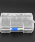 Plastic case with Aluminum Motorcycle Screw Kit 177 Piece Set M5 M6 Fairing Fasteners for Sportbikes Universal Replacement