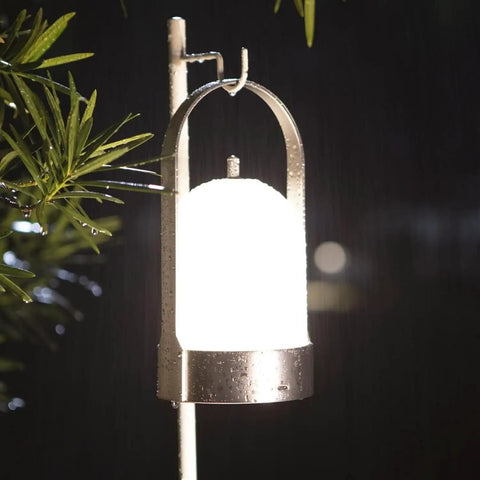 Portable Grab And Go Cordless Table Lamp With 4000mAh Battery, 4 Level Dimmable Touch Lamp, IP44 Waterproof Lantern For Bedroom Bathroom Patio Balcony Bar Camping Party, Rechargeable LED Light In Nickel Finish
