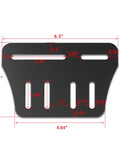 Premium Universal Bed Frame Brackets And Headboard Connectors Black 2 Piece Steel Plates detailed dimensions and design.