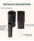 6-point hex socket design from 20 Pieces 8 To 32 Millimeters Hex Air Socket Set With Extensions For Electric Wrench And Air Gun Repairs