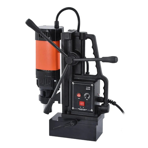 Heavy Duty Portable Magnetic Drill Press Rock Solid Electromagnetic Base Heavy Hitter with 1680W Motor for steel drilling.