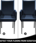 Chair with and without 20 Pack 2 Inch Square Tube End Caps Plastic Plugs for Post Fence Pipe Cover Chairs