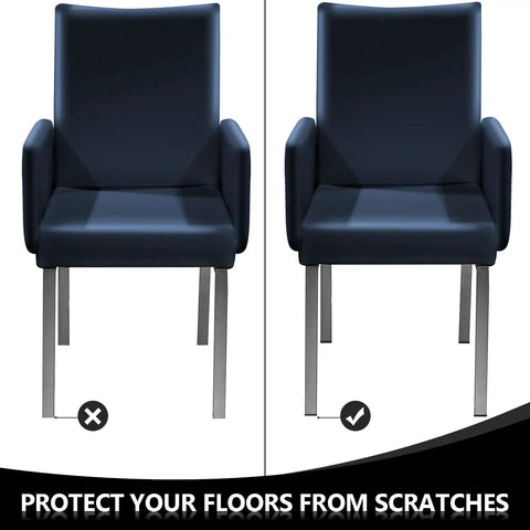 Chair with and without 20 Pack 2 Inch Square Tube End Caps Plastic Plugs for Post Fence Pipe Cover Chairs