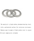 Thrust Needle Roller Bearing Set With Washers For Power Tools And Home Appliances Galvanized Rollers Corrosion Resistant