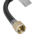 Adjustable propane regulator 0-30 PSI with brass fittings and thermoplastic hose for secure connection to LP tanks.