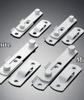 Tough As Nails 2 Pack White Stainless Steel Barn Door Latch With Heavy Duty Bi Fold Door Lock Hardware For Rust Resistant Farmhouse Gate Sliding Doors