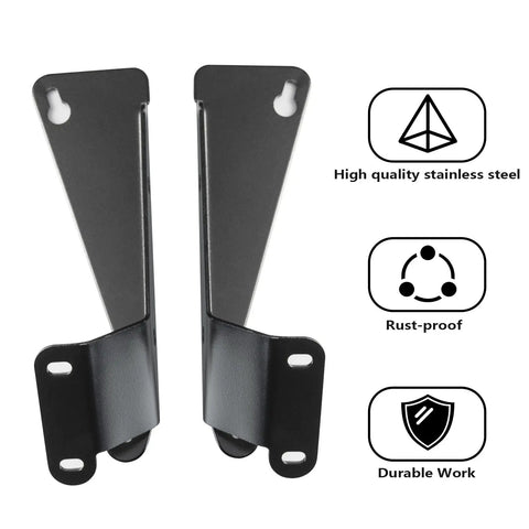 EZGO TXT LED Golf Cart Headlight Bar Bracket Kit showing durable aluminum mounting brackets