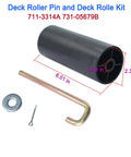 Heavy Duty Deck Roller Pin And Roller Kit For Lawn Mowers Replacement Precise Fit For Models PGT9000 247289060 24728981 13A7A1ZW099 CSLT5424 Durable Steel Construction, showing parts and dimensions.