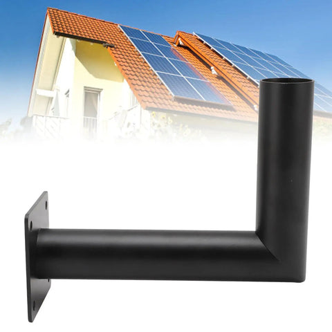 Beefy Heavy Duty Stainless Steel Satellite Internet Pole Mount Bracket For Roof Or Wall Install Black Antenna Support Kit