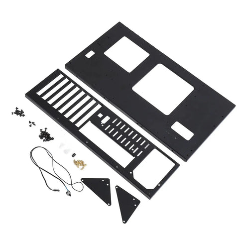 Heavy Duty Open Pc Rack Enclosure Stand With Clean Cable Routing Supports Atx Micro Atx Itx Boards Reinforced Steel parts and accessories layout.
