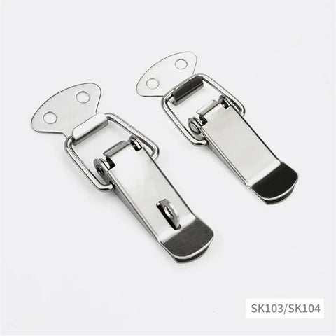 Rock Solid Stainless Steel Tool Box Latch Lock Heavy Duty Door Catch Industrial Cabinet Hardware With Slick Flat Button Design Built Tough As Nails For Daily Shop Use And Secure Gear Storage