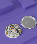 Premium DIY Button Making Kit Includes 200 Sets Of 32Mm 1 26 Inch Metal Button Blanks And Protective Film for custom DIY pin crafting.