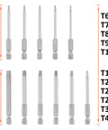 Top Shelf 11 Piece Tamper Proof Torx Bit Set Built Tough With Heavy Duty S2 Steel Smooth Grip 1/4 Inch Hex Shank screwdriver bits
