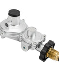 ArrogantF 2-Stage Propane Regulator with POL tank connection, 3/8 in NPT outlet, silver with brass fittings