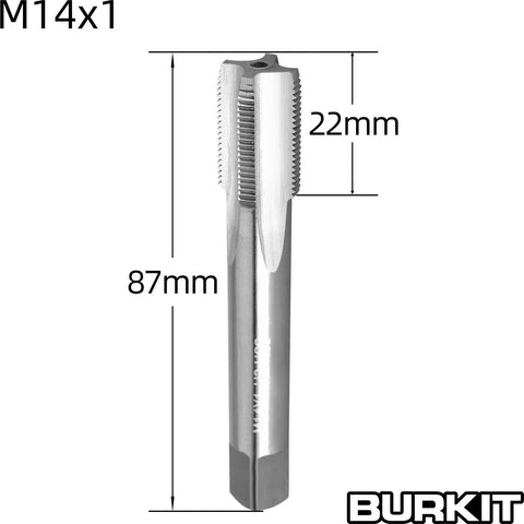 M14 X 1 Tap And Die Set For Machine Threads Right Hand Round Die With Straight Fluted Design, 87mm length, 22mm diameter