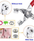 Snap Fasteners Tool Kit 800 Pieces In 200 Sets Hollow And Solid Metal Prong Snaps With Setting Tool for Clothing and Bags