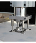 90Mm CNC Auto Pressure Plate Clamp And Automatic Platen Spindle Holder For Engraving Machine showing stainless steel clamp in use.