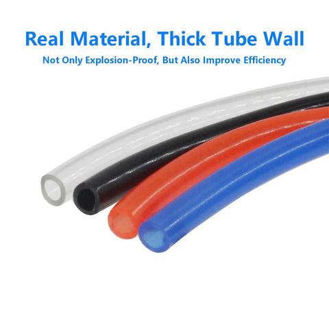 Heavy Duty Polyurethane Air Tubing Flexible Compressor Hose Pipe Line For Pneumatic Systems And Fluid Transfer Built Like A Tank Rock Solid Industrial Grade Replacement in multiple colors.