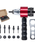 MKPARTY Electric Rivet Gun M3 To M8 Automatic Lamboo Tool for Car Auto Repair with rivet nuts and wrench.