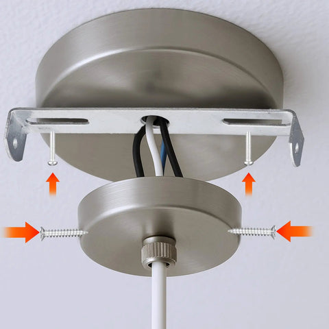 Six Pack Universal Light Fixture Mounting Bracket Square Kit For Ceiling Or Wall installation with adjustable screws