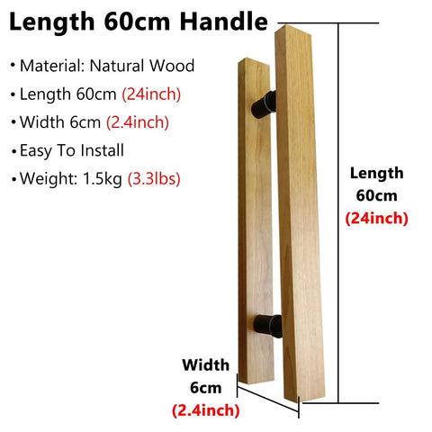Dang Good Solid Wood Double Sided Door Handles With Sweet Long Threaded Mounting Bolts And Durable Waterproof Coating For Interior Bedroom Closet And Bathroom Sliding Doors