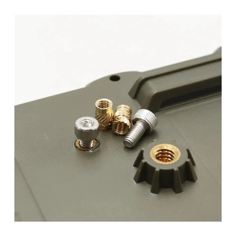 Pro Grade Brass Heat Insert Nut Kit For 3D Printing M2 M3 M4 Knurled Exterior For Stable Embedding With Stainless Steel Bolts Internal Thread Reinforcement All In One Plastic Part Assembly Kit, brass inserts and bolts on printed part