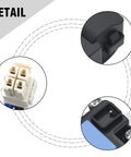 Washer Door Lock Switch Assembly Replacement 5304511338 for Frigidaire Washing Machine Replaces 17438000001615 AP6261624 PS12176462 EAP12176462 4584280 black plastic connector detail