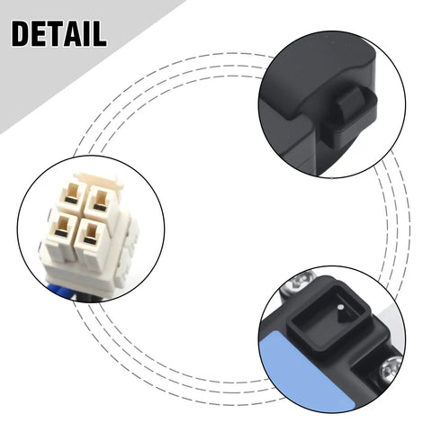 Washer Door Lock Switch Assembly Replacement 5304511338 for Frigidaire Washing Machine Replaces 17438000001615 AP6261624 PS12176462 EAP12176462 4584280 black plastic connector detail