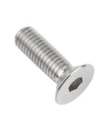 Go-To Heavy Duty Titanium M8x25mm Flat Head Countersunk Bolt DIN 7991, Grade 5 6AL4V, 1.25mm Pitch, 5mm Allen Key Head, Side View