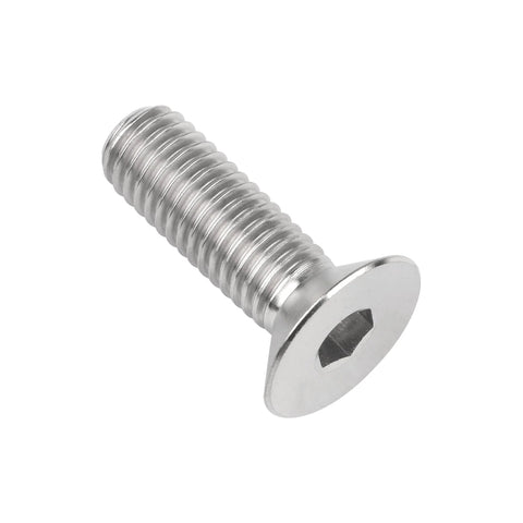 Go-To Heavy Duty Titanium M8x25mm Flat Head Countersunk Bolt DIN 7991, Grade 5 6AL4V, 1.25mm Pitch, 5mm Allen Key Head, Side View