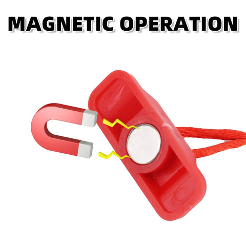 Two Pack Universal Treadmill Magnet Safety Keys with Rectangular Magnetic Emergency Stop Switch displayed with magnetic operation.