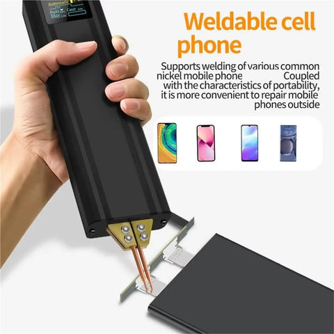 Adjustable Portable Handheld Mini Spot Welder for DIY Projects welding mobile phone nickel tabs, compact design for repairs
