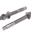 Three Eighths Inch By Three Inch Concrete Anchor Set In 304 Stainless Steel Wedge Anchors With Screws Kit Ten Pieces For Durable Marine Grade Installation And Superior Anti Rust Performance In Humid Environments