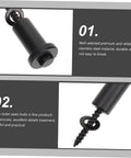 Two close-up views of stainless steel bolts for toilet seats, emphasizing durability and practical use.