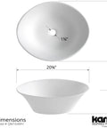 Above Counter Oval Vessel Sink In Matte White 21 Inch Made From 100 Percent Pure Acrylic Resin Non Porous Hygienic Scratch Resistant