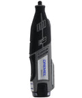 12V Max Cordless Rotary Tool Kit With 1.5Ah Battery Pack Renewed, side view of the 8220 tool with ergonomic grip design