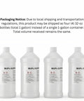 Highly Pure 99 Percent Isopropyl Alcohol IPA USP Grade One Gallon Bottle For Cleaning Degreasing Disinfecting And Lab Or Industrial Use Ready To Use Made In The USA shown in four 32 oz bottles